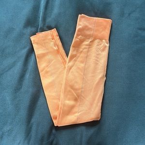 Gymshark Neon Orange Leggings Size M (never worn)